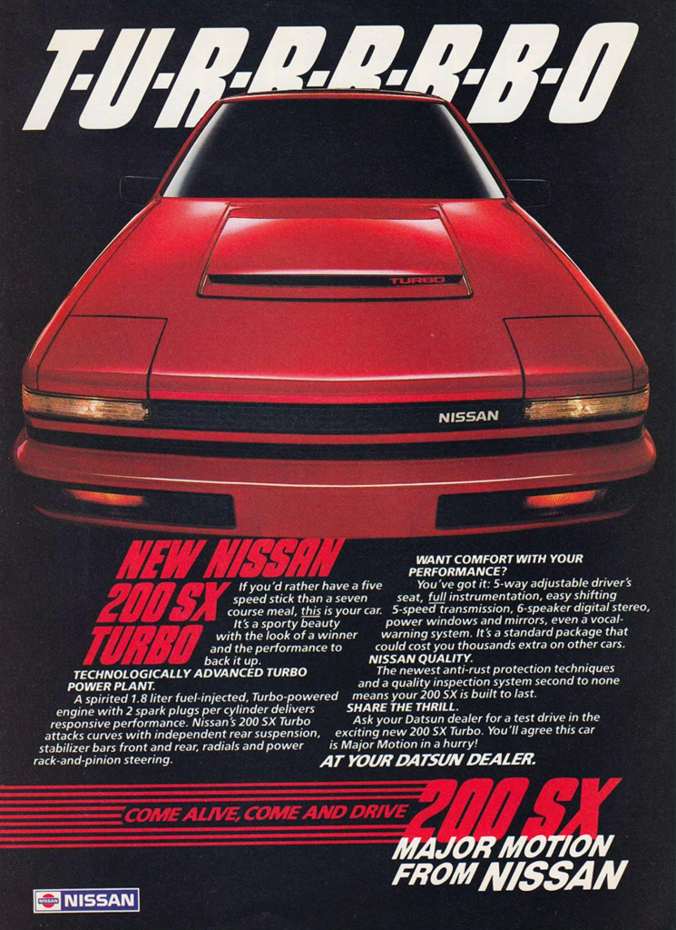 1984 Nissan 200 SX Ad 
