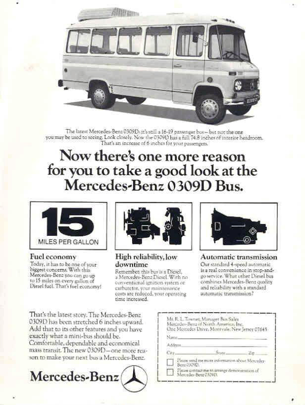 1970 Mercedes-Benz Bus Ad
