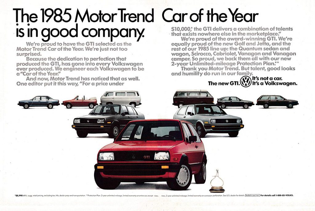 1985 Volkswagen Full-Line Ad
