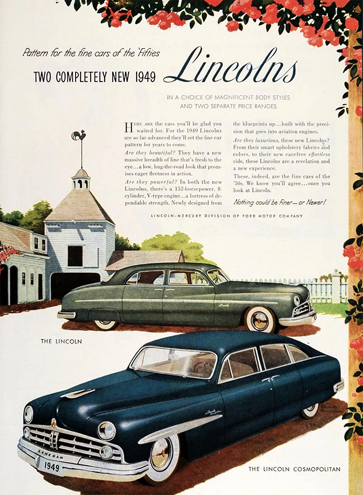 1949 Lincoln Ad, Cosmopolitan