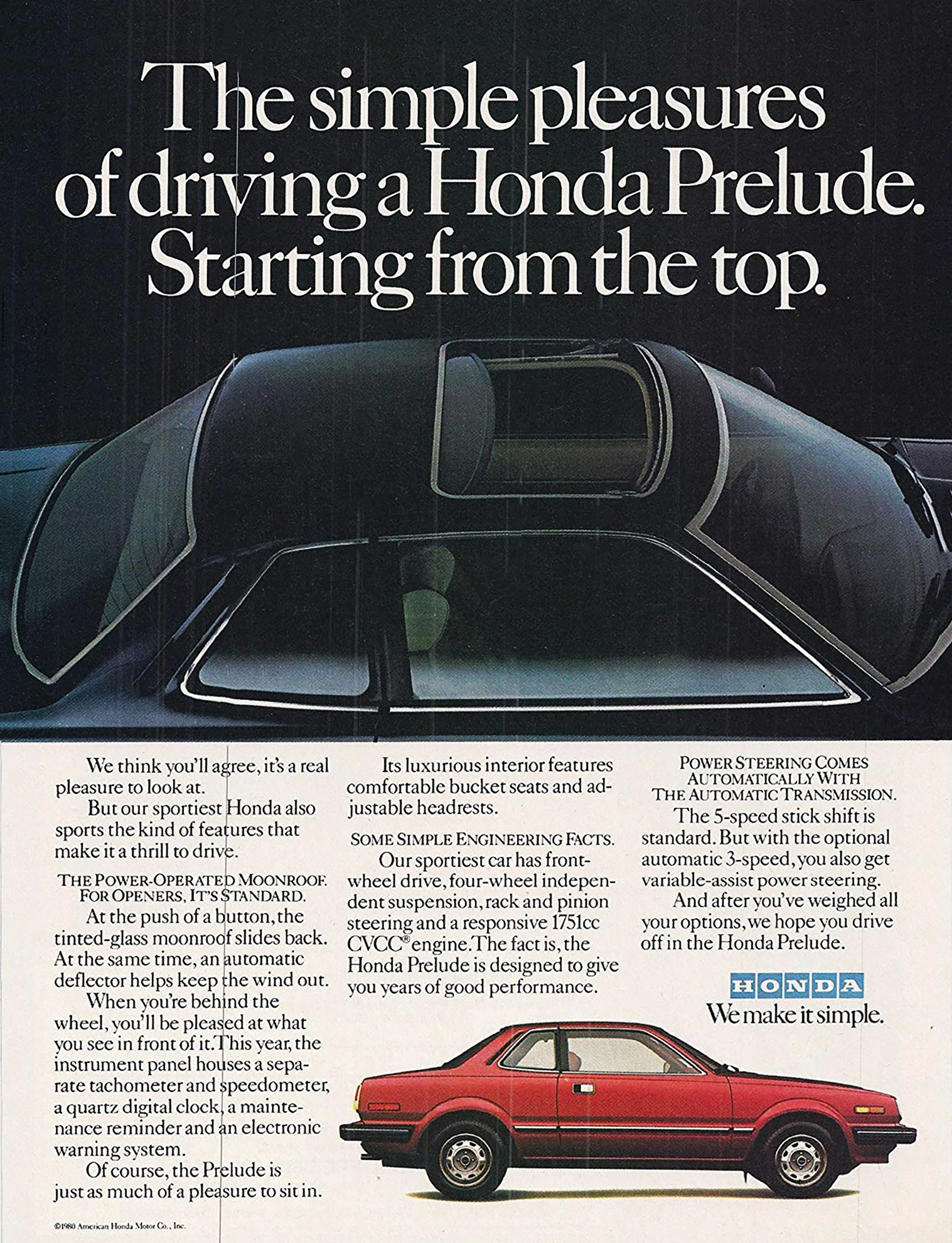 1981 Honda Prelude Ad, Sun Roof