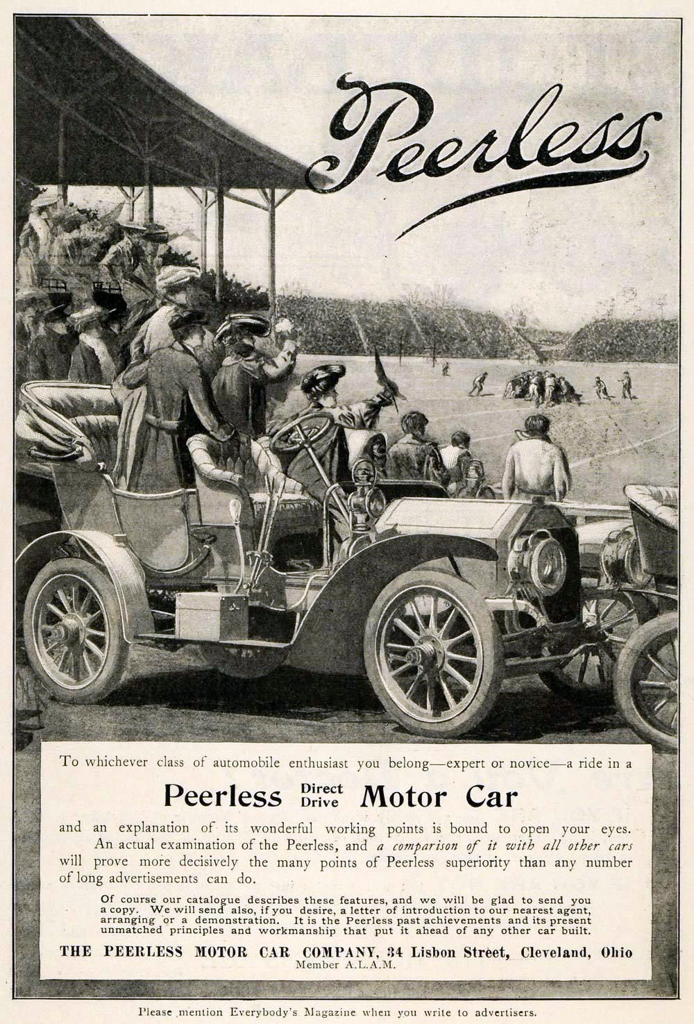 1905 Peerless Ad, Football Auto Ads 