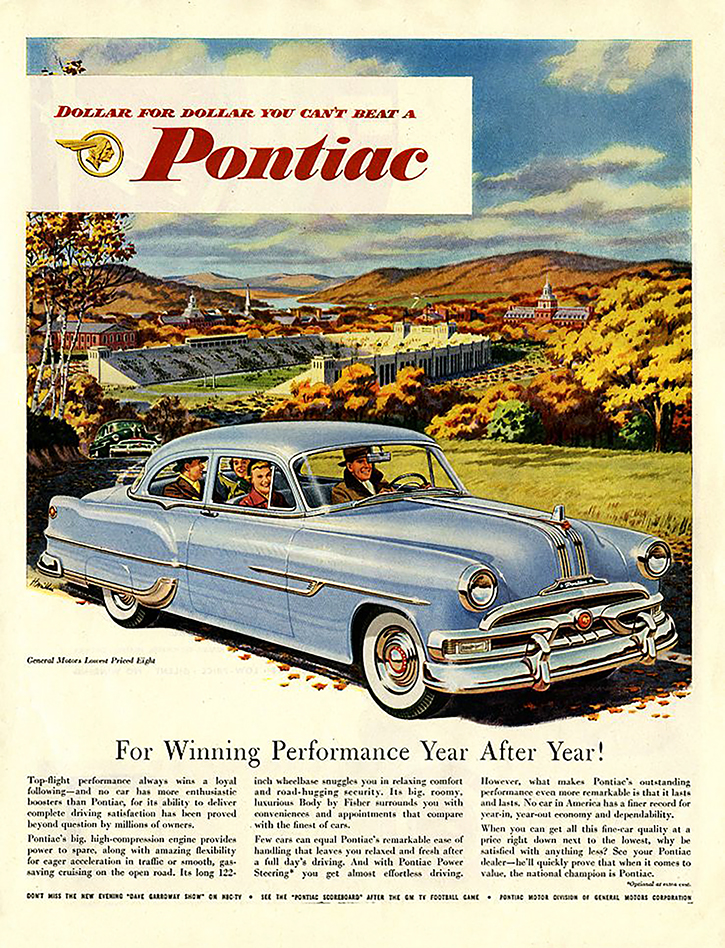 1953 Pontiac Ad, Football 