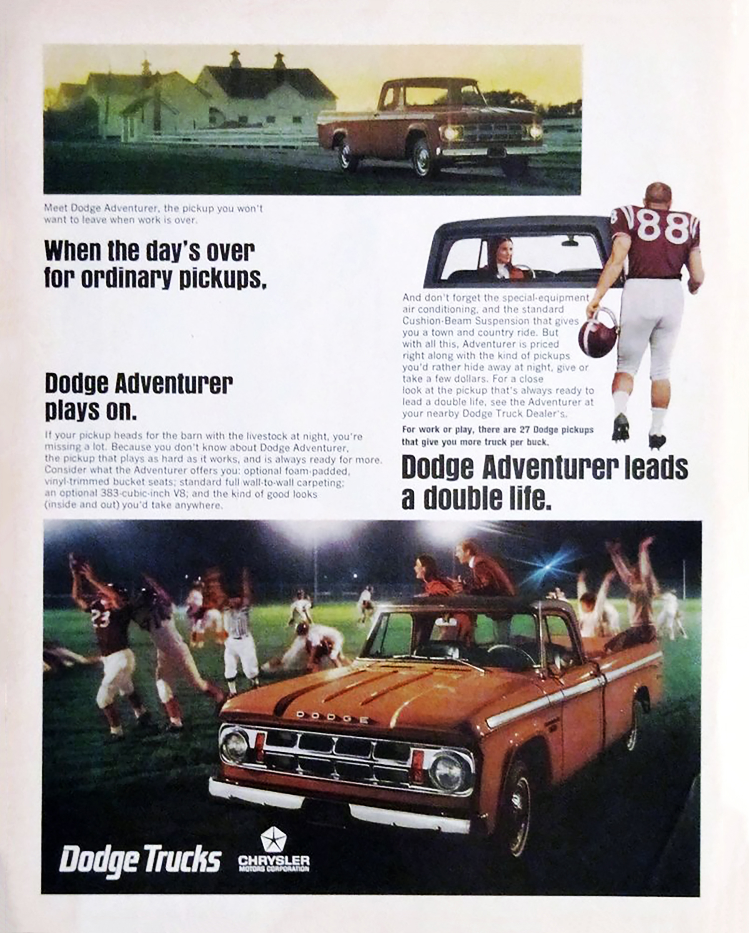 1968 Dodge Ad, Football 