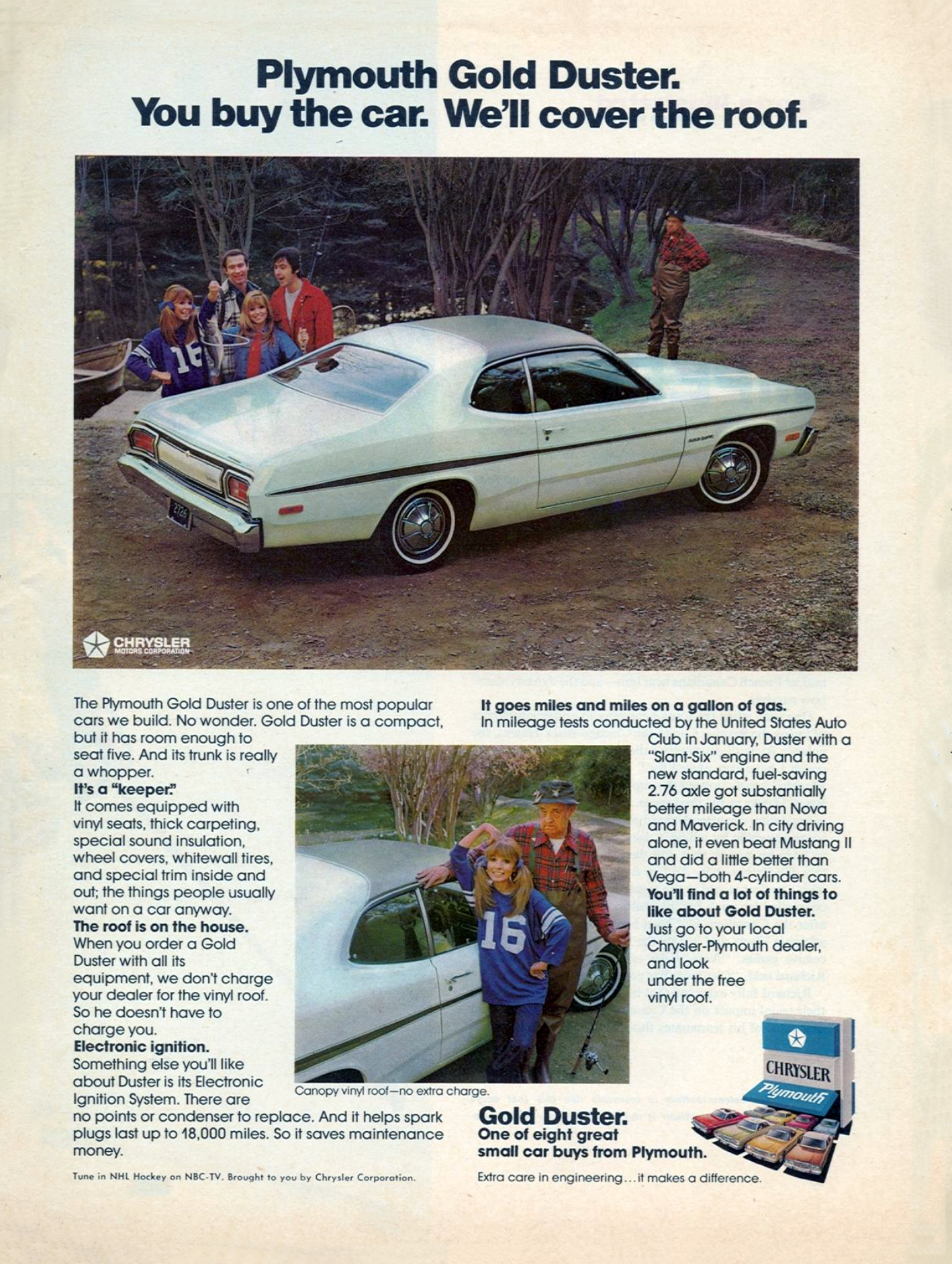 1974 Plymouth Duster Ad, Gold Duster