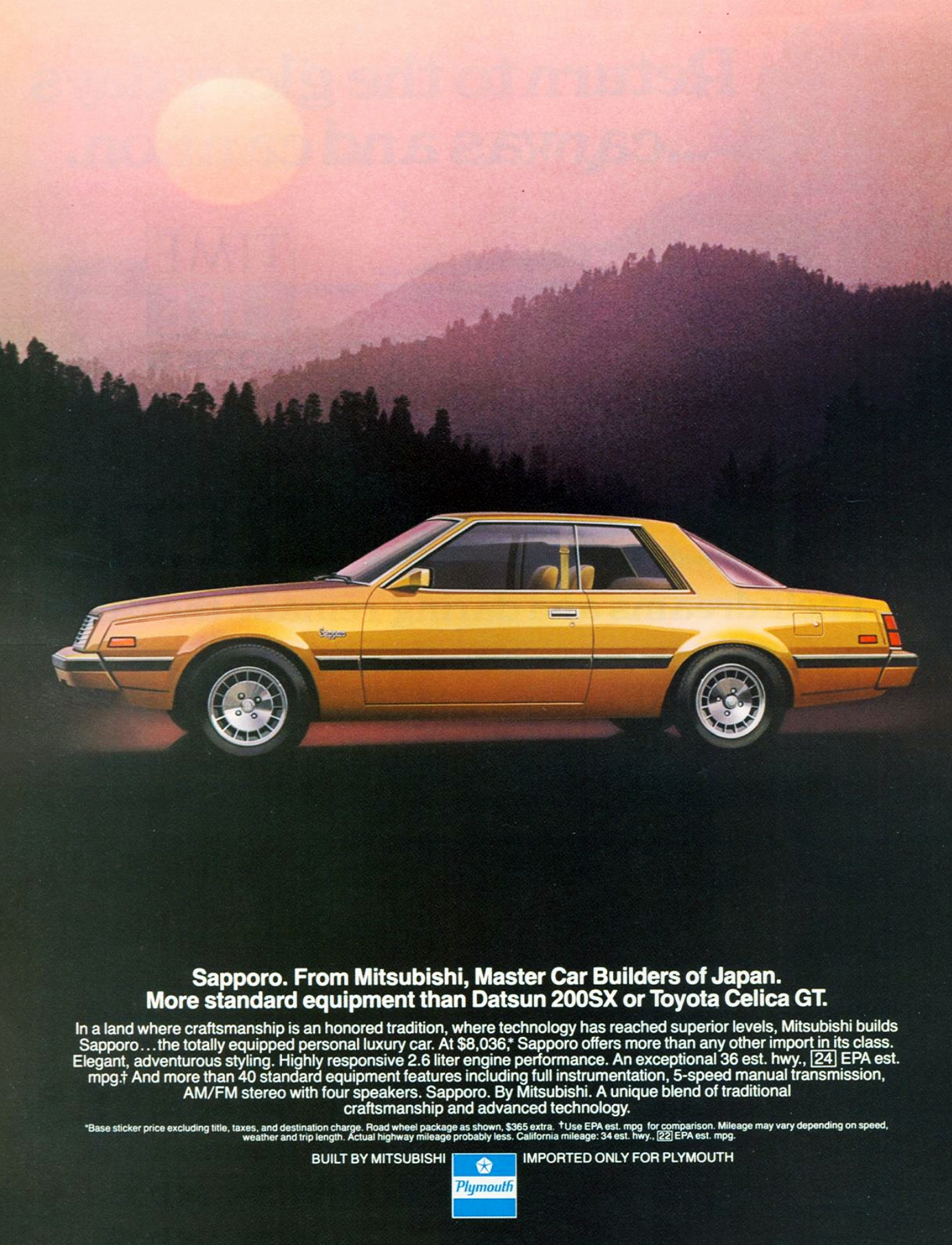 1982 Plymouth Sapporo Ad 