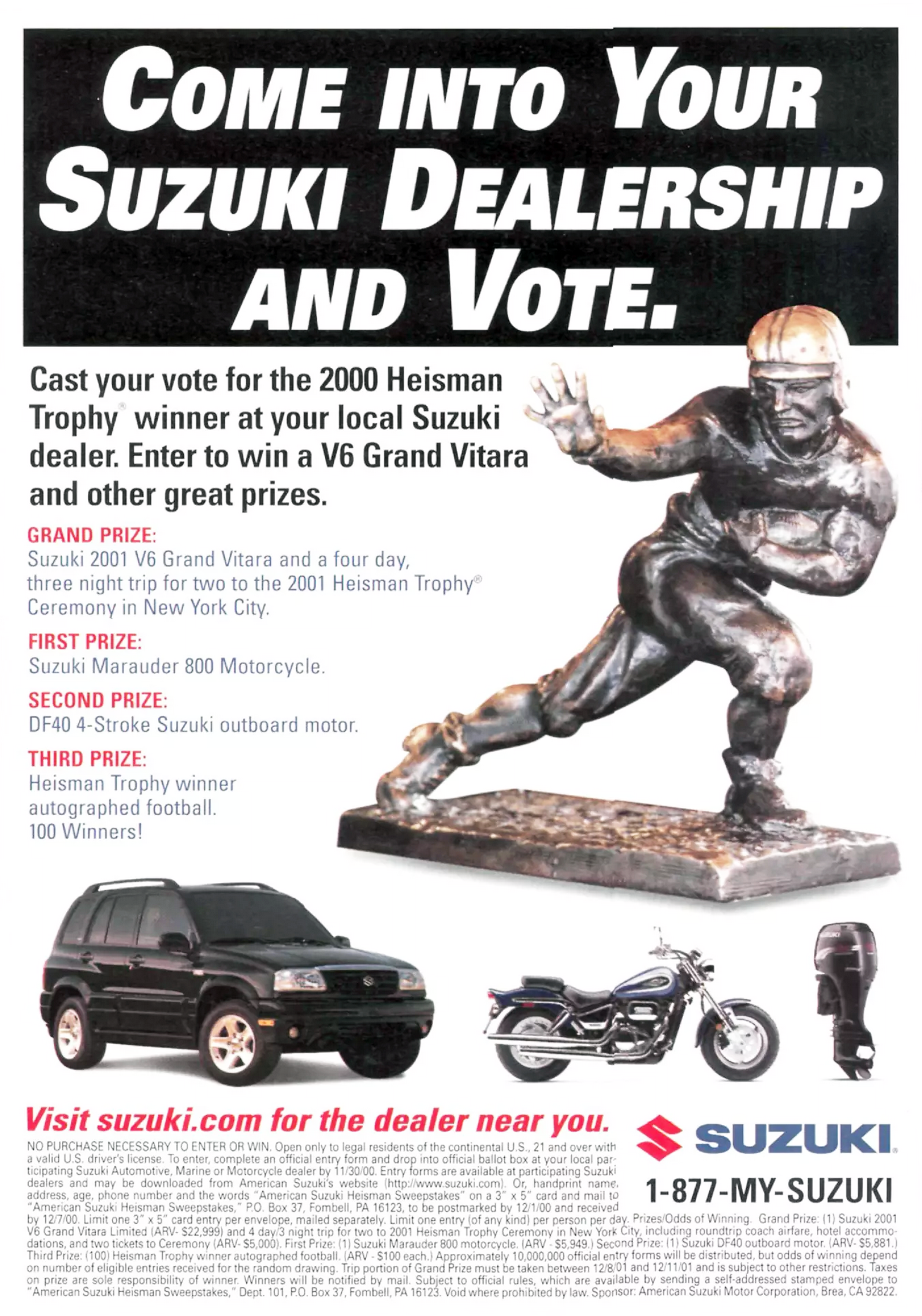 2000 Suzuki Grand Vitara, Heisman Trophy
