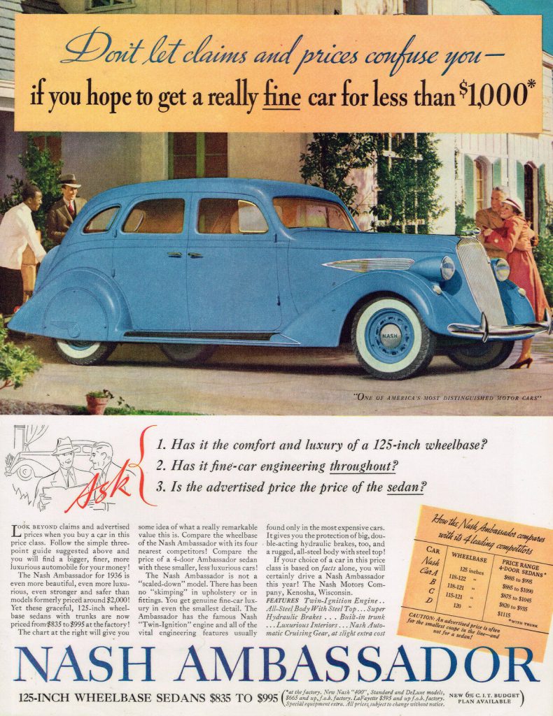 Depression Era Car Ads 
