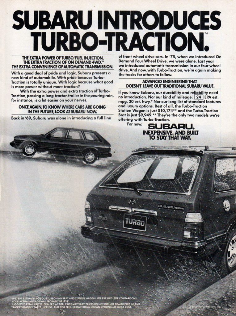 1984 Subaru "Turbo-Traction", Classic Turbo Ads