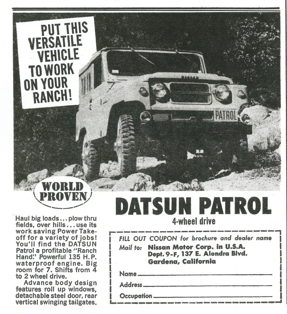 1958 Datsun Patrol Ad 