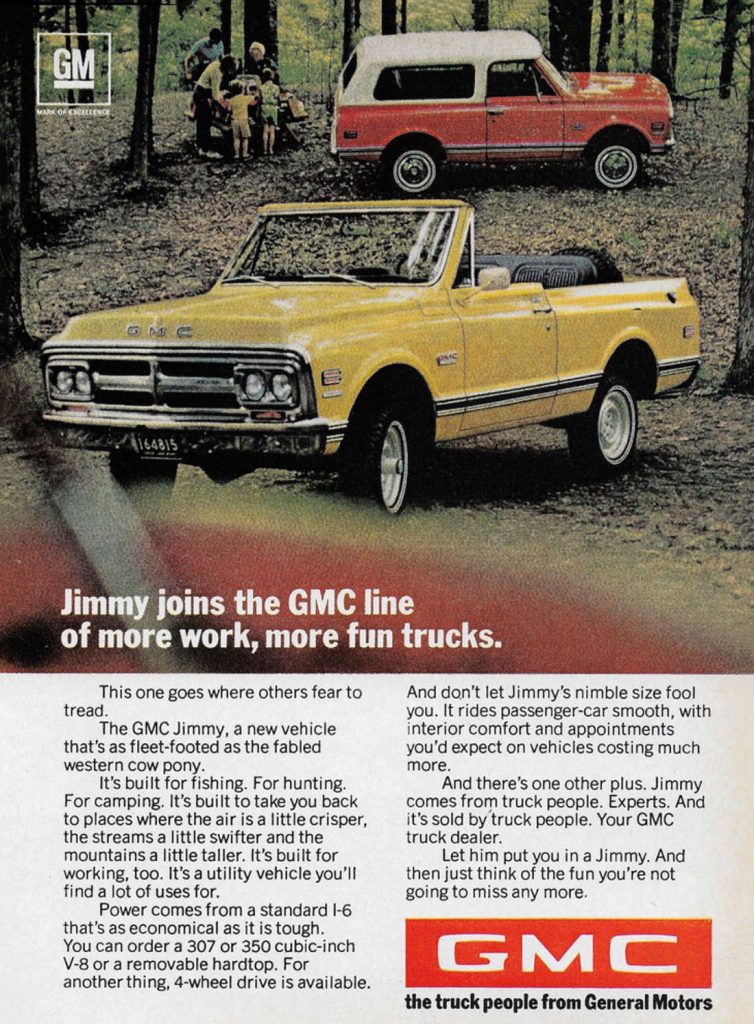 1970 GMC Jimmy Ad, Print Ad 