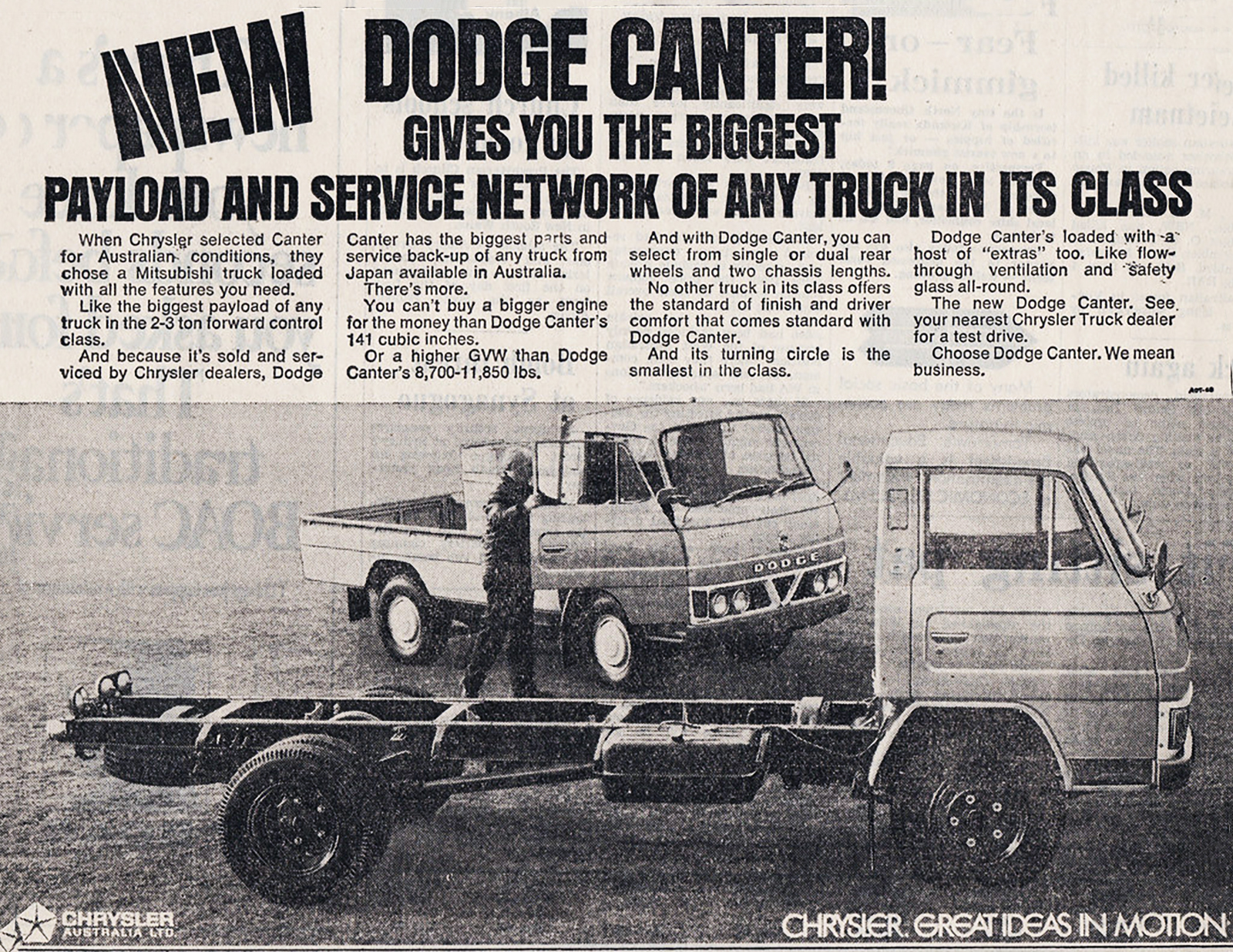 1971 Dodge Ad (Australia), Dodge Canter 