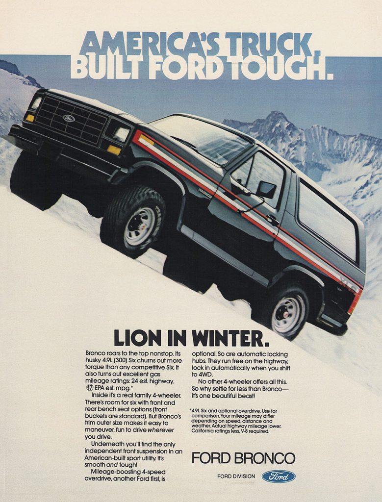 1982 Ford Bronco, Classic SUV Ads