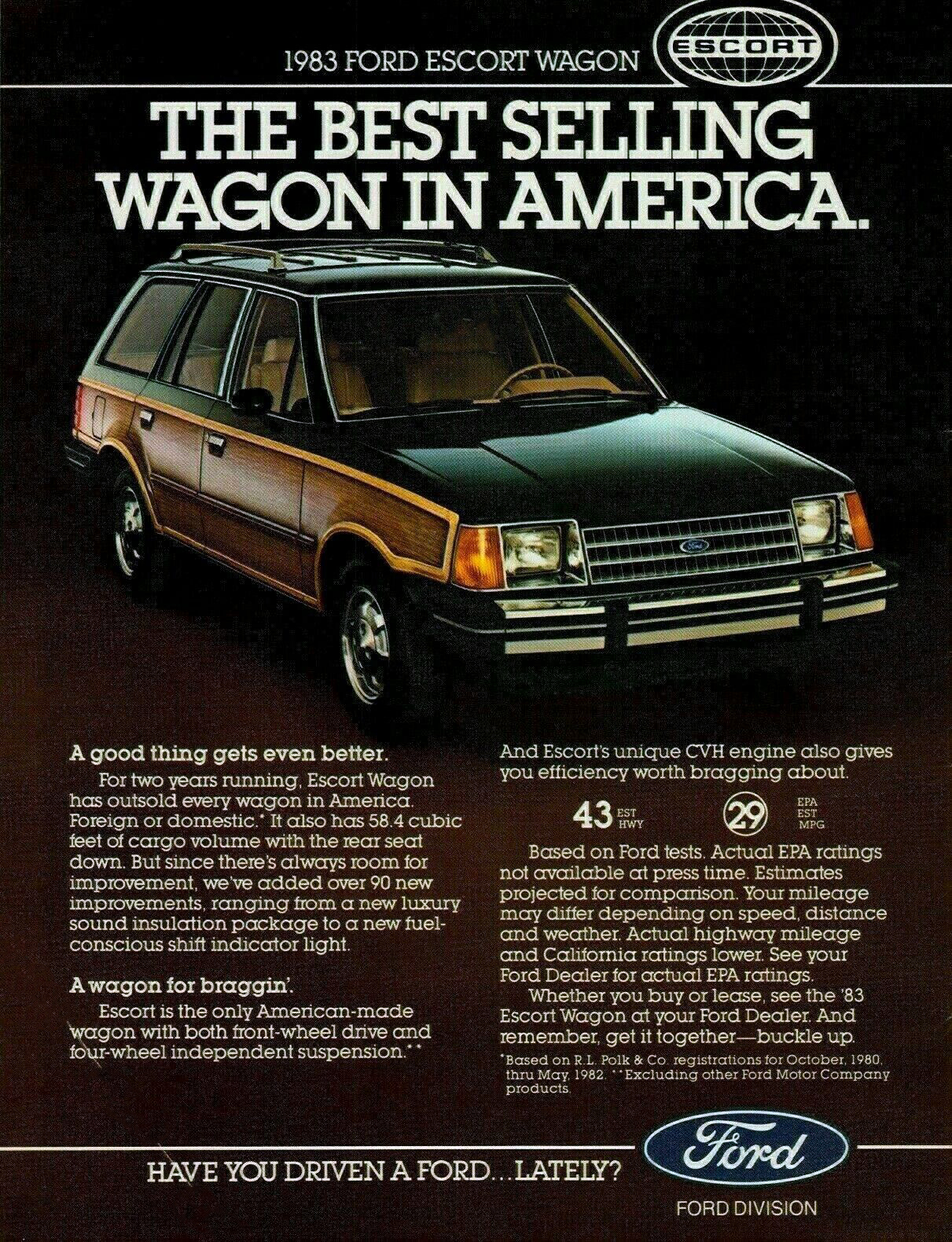 1983 Ford Escort Wagon, Woody, Woody