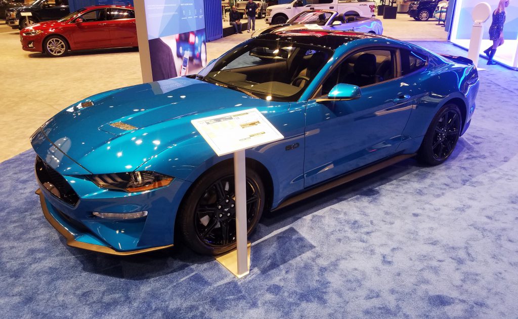 2020 Ford Mustang in Velocity Blue