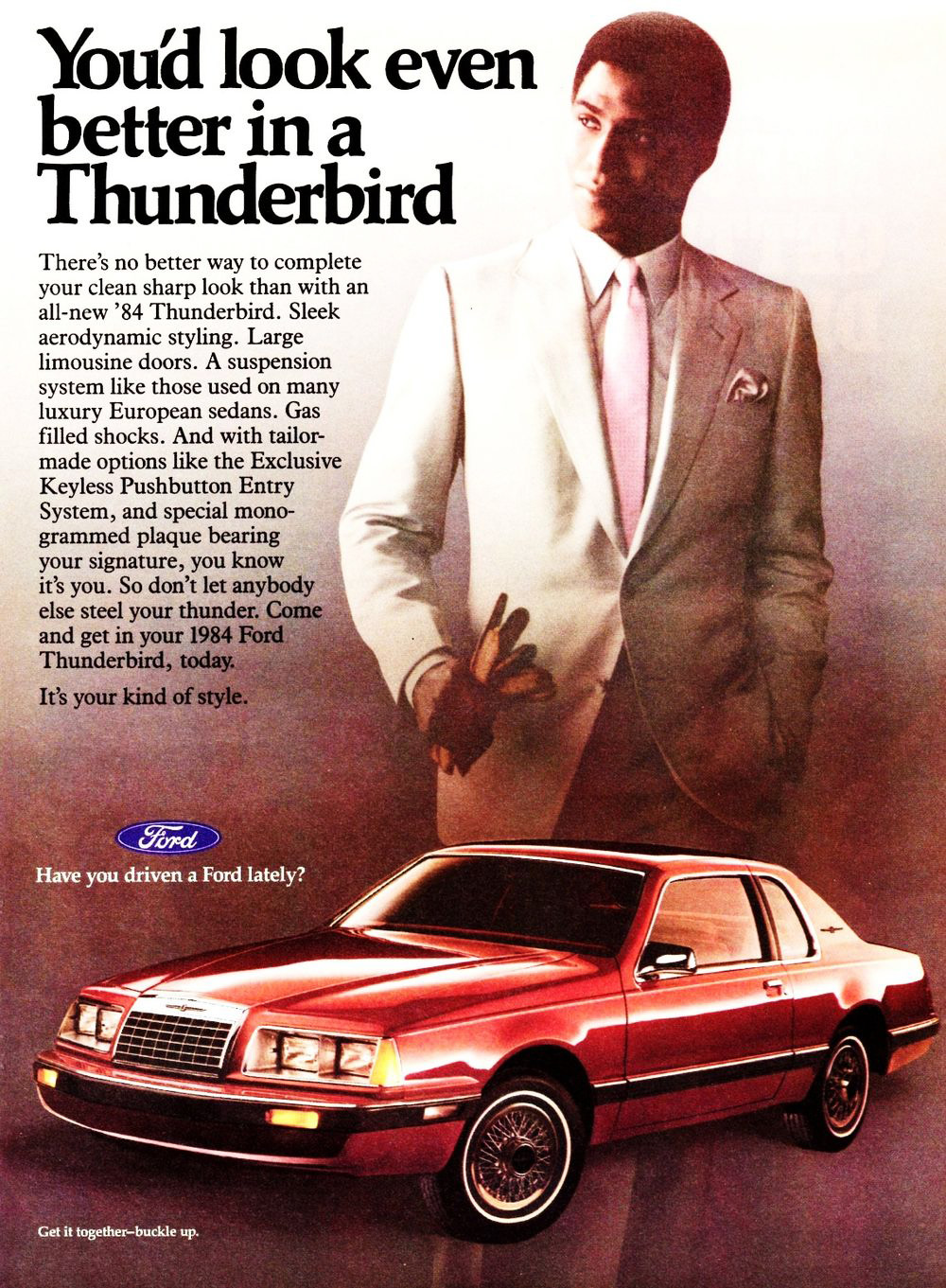 1984 Ford Thunderbird Ad, Fashion in Classic Car Ads