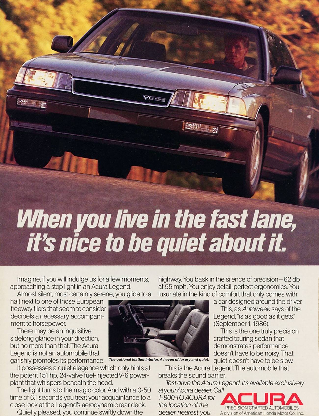 1987 Acura Legend Ad 