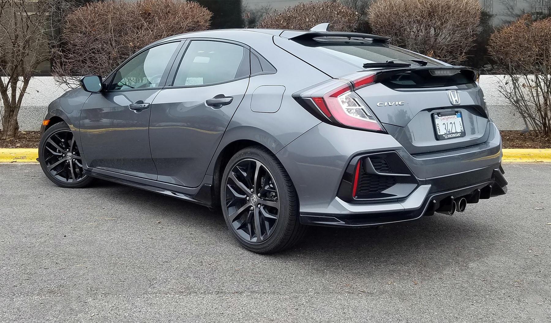 2020 Honda Civic Hatchback Sport Touring in Polished Metal 