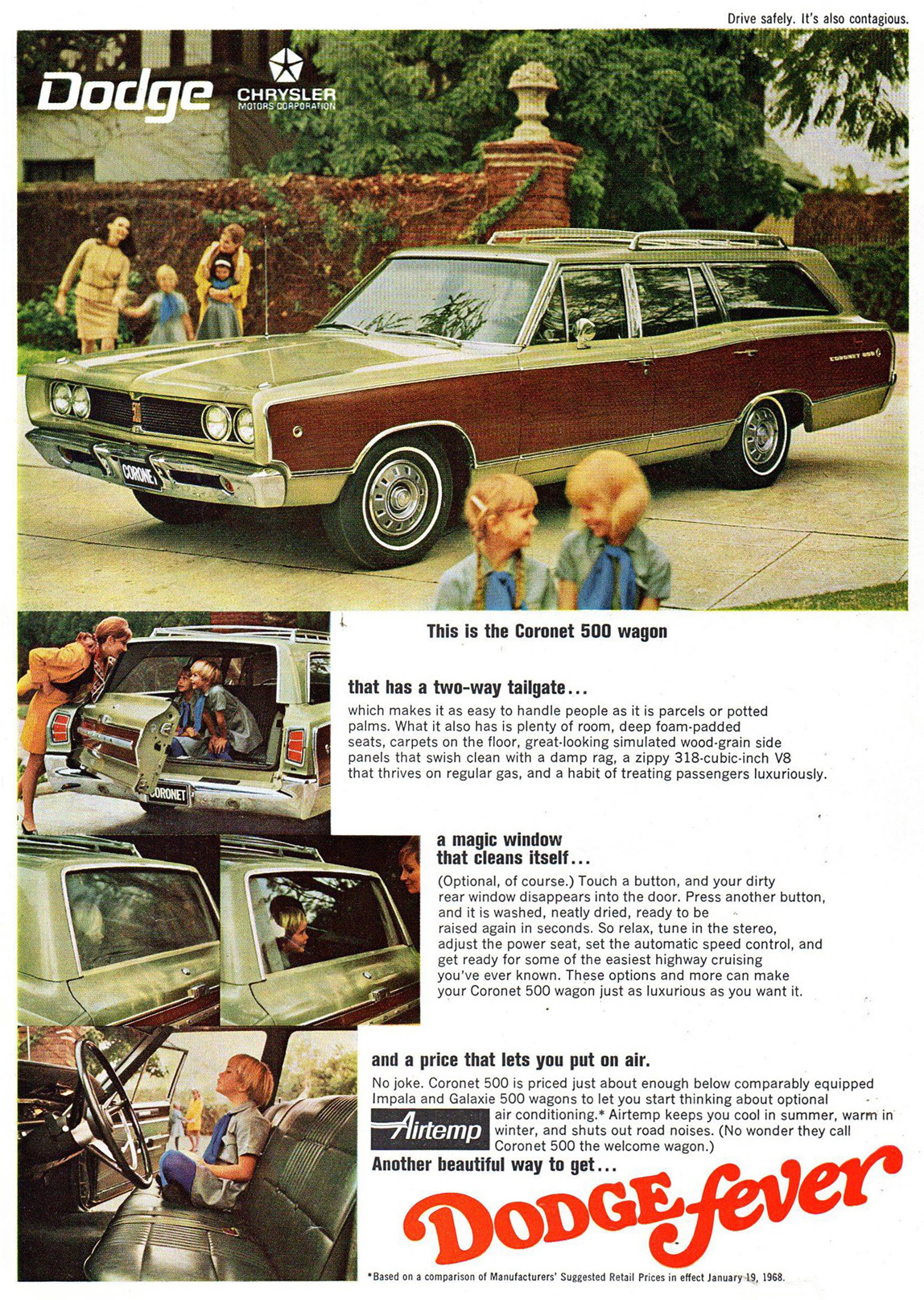 1968 Dodge Coronet 500 Ad, Wagon, Station Wagon, 