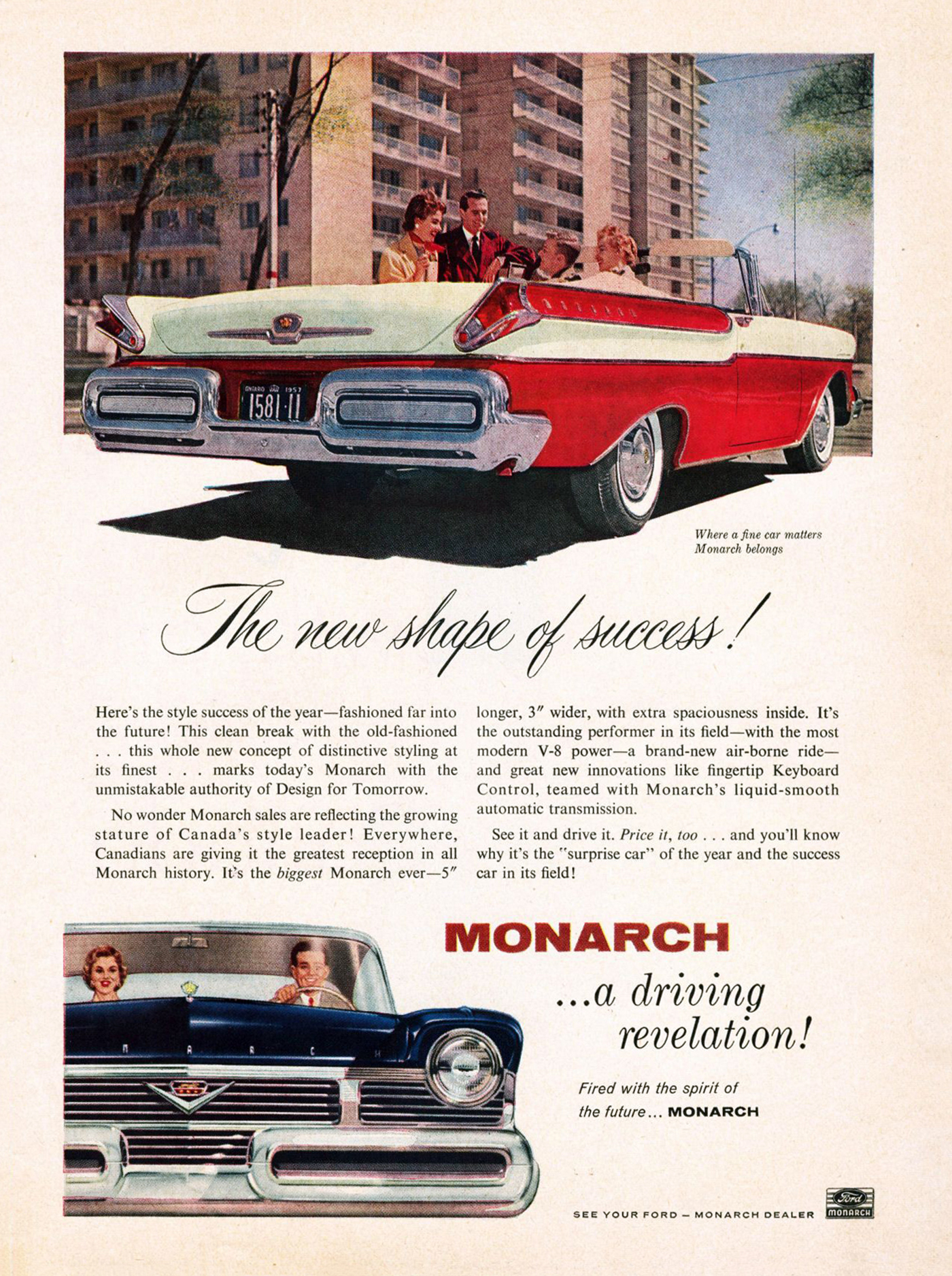 1957 Monarch Ad (Canada)