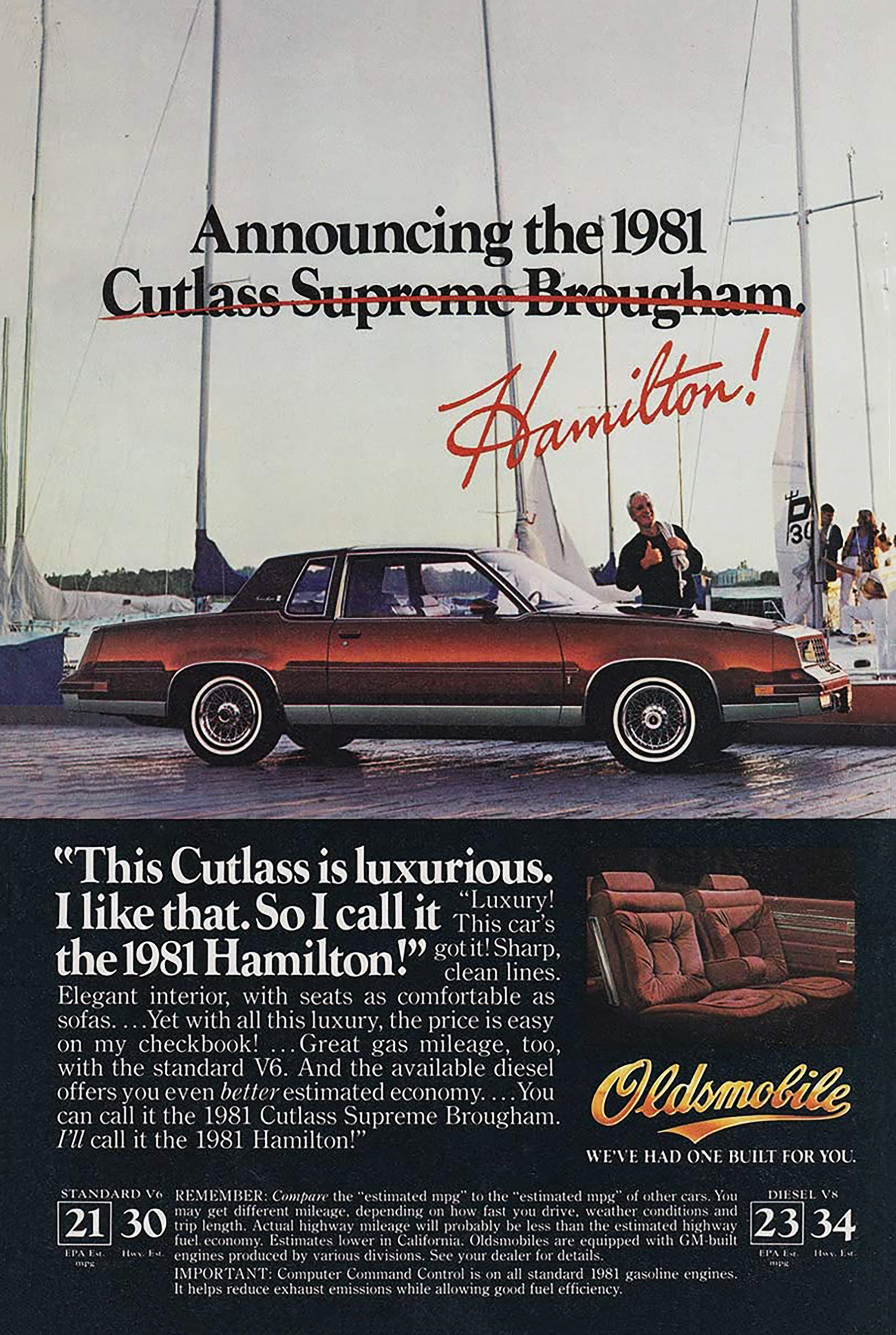 1981 Oldsmobile Cutlass Supreme Ad