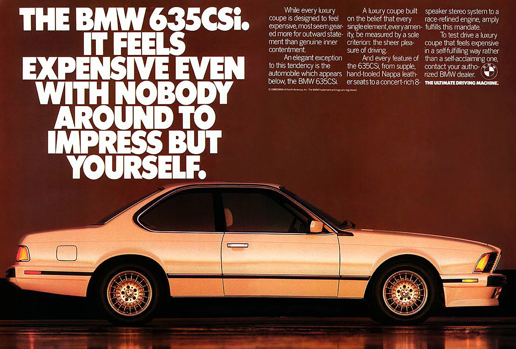 1988 BMW 635CSi Ad