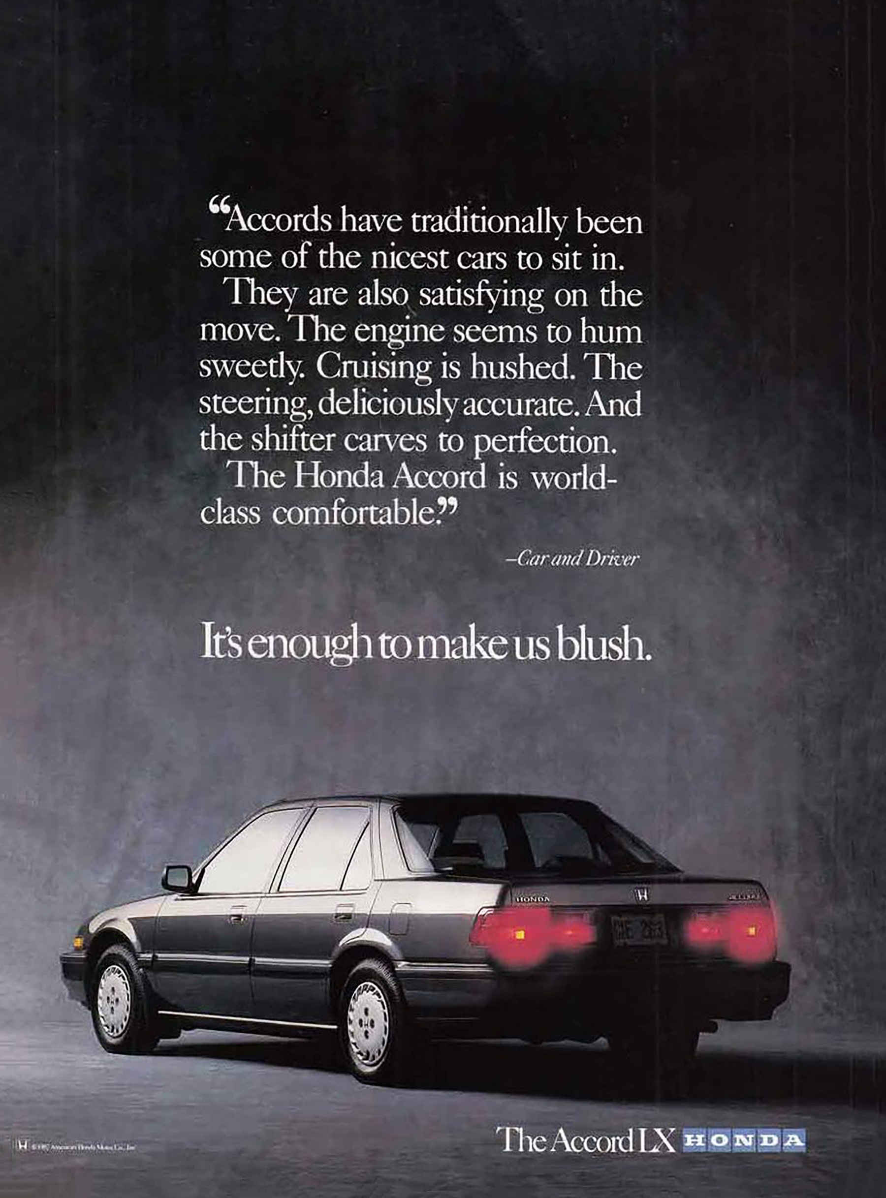 1988 Honda Accord LX Ad