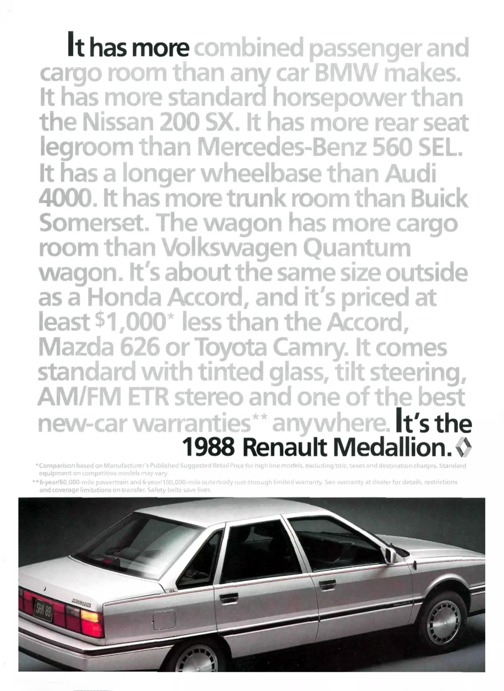 1988 Renault Medallion Ad