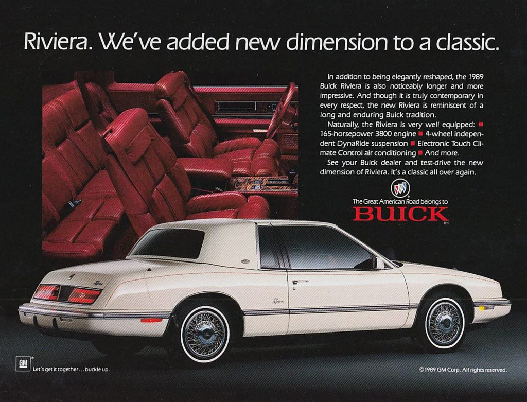 1989 Buick Riviera Ad