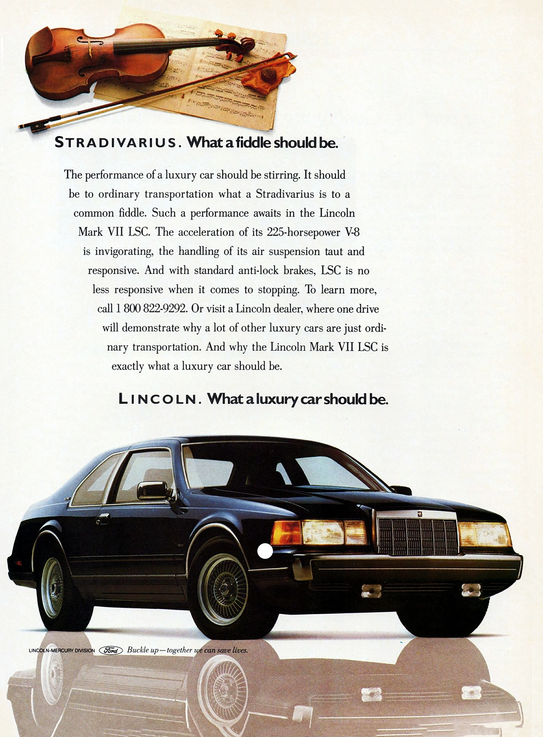 1989 Lincoln Mark VII Ad
