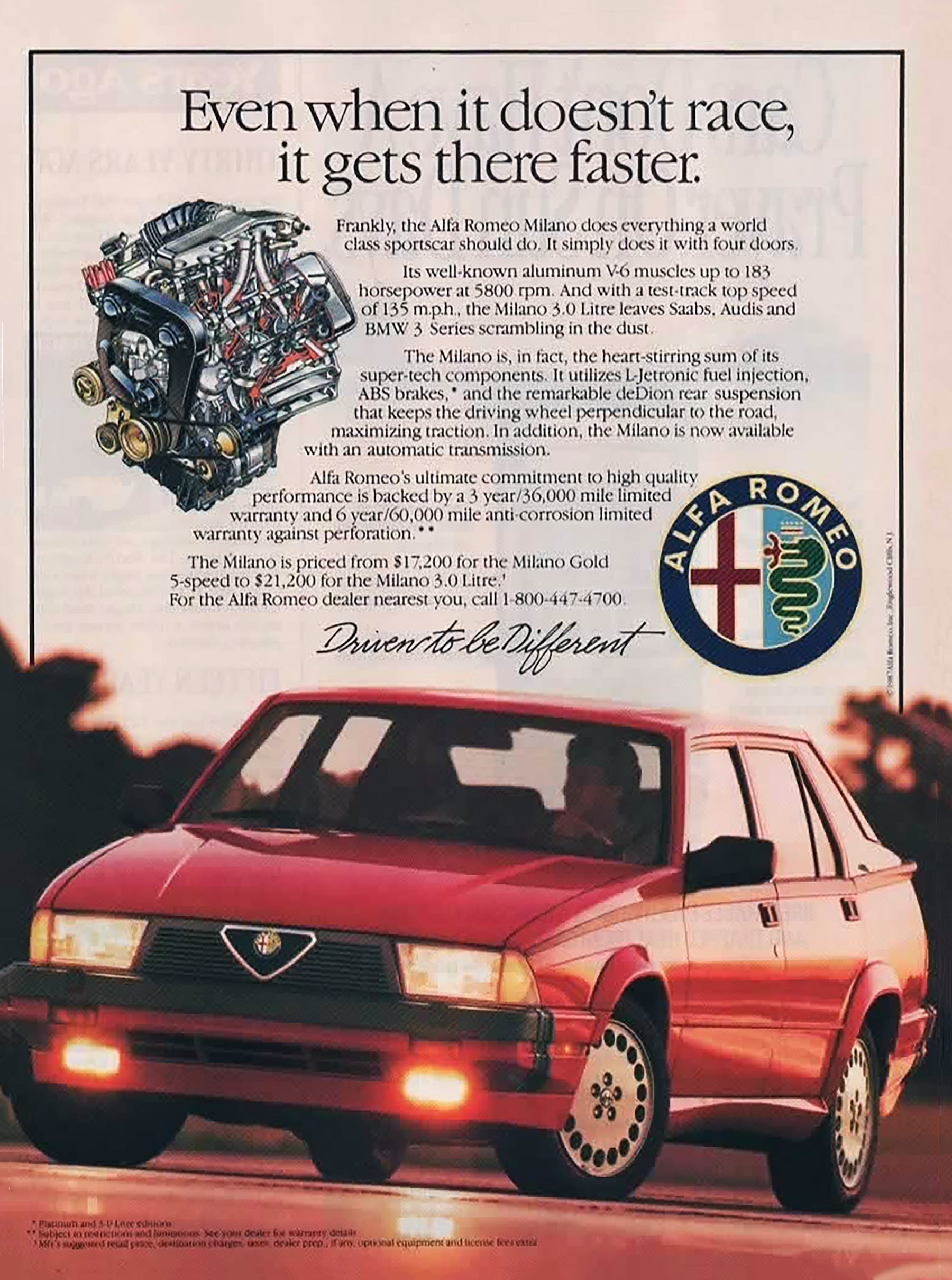 1988 Alfa Romeo Milano Ad