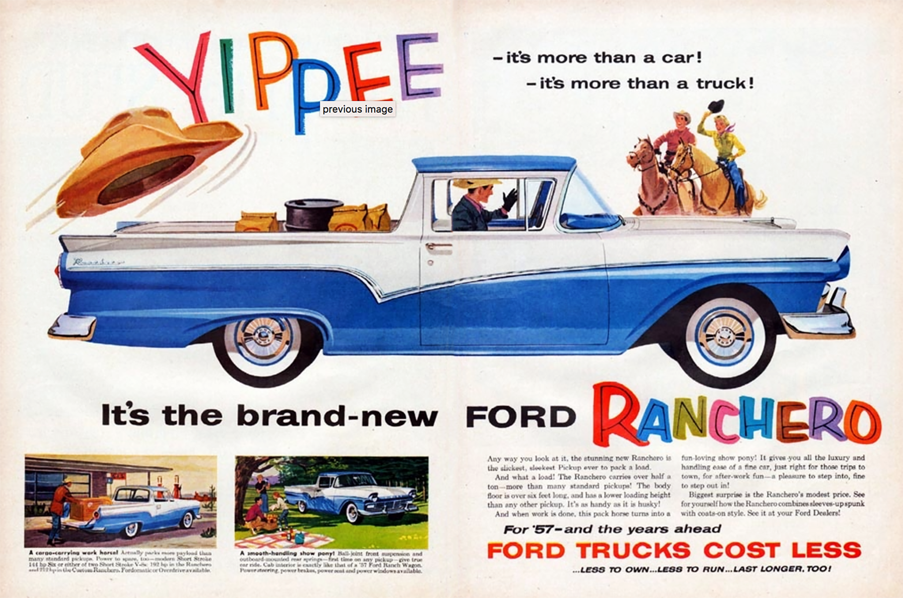 1957 Ford Ranchero Ad 