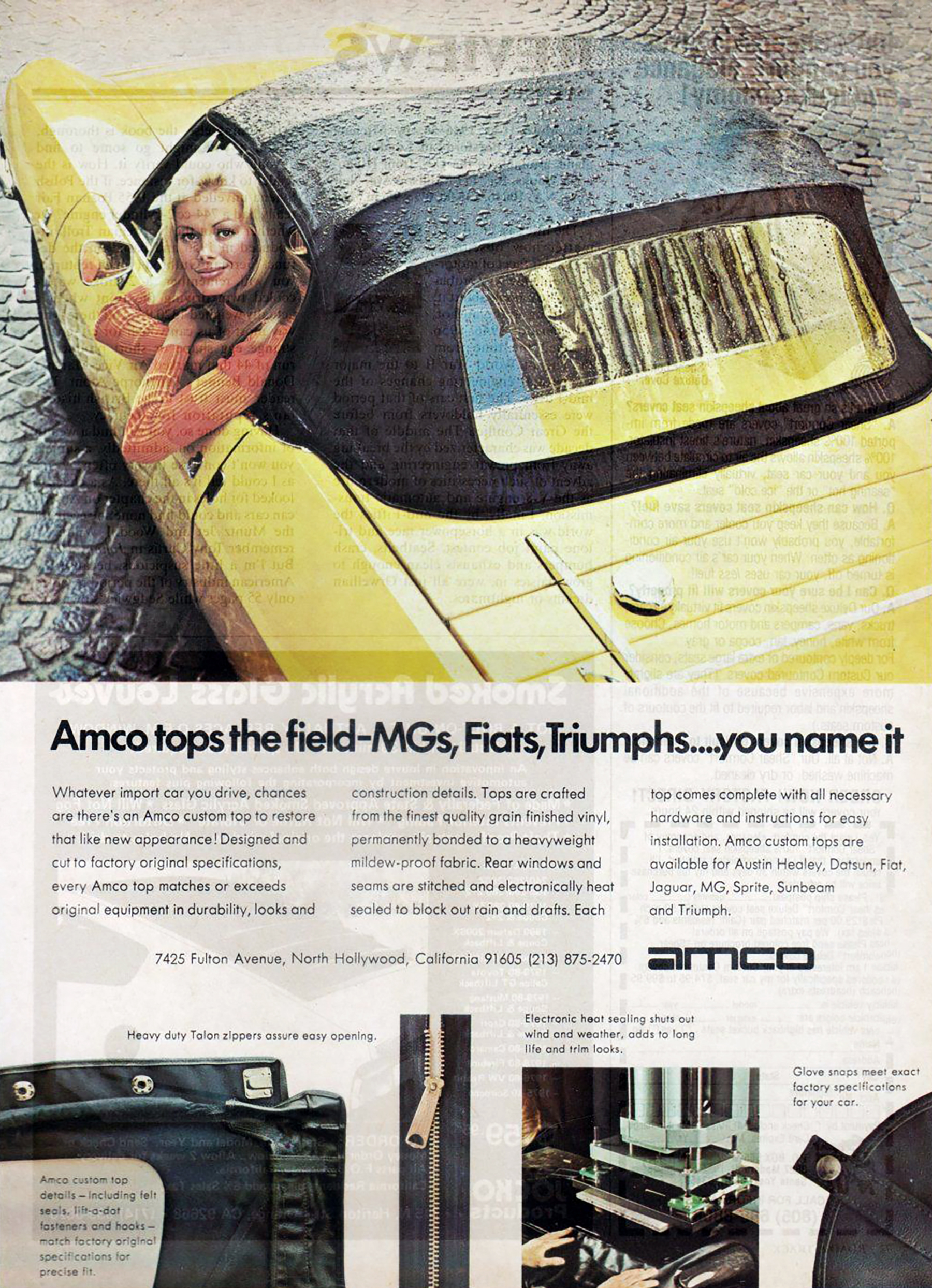 1973 Amco Tops Ad Amco Convertible tops 