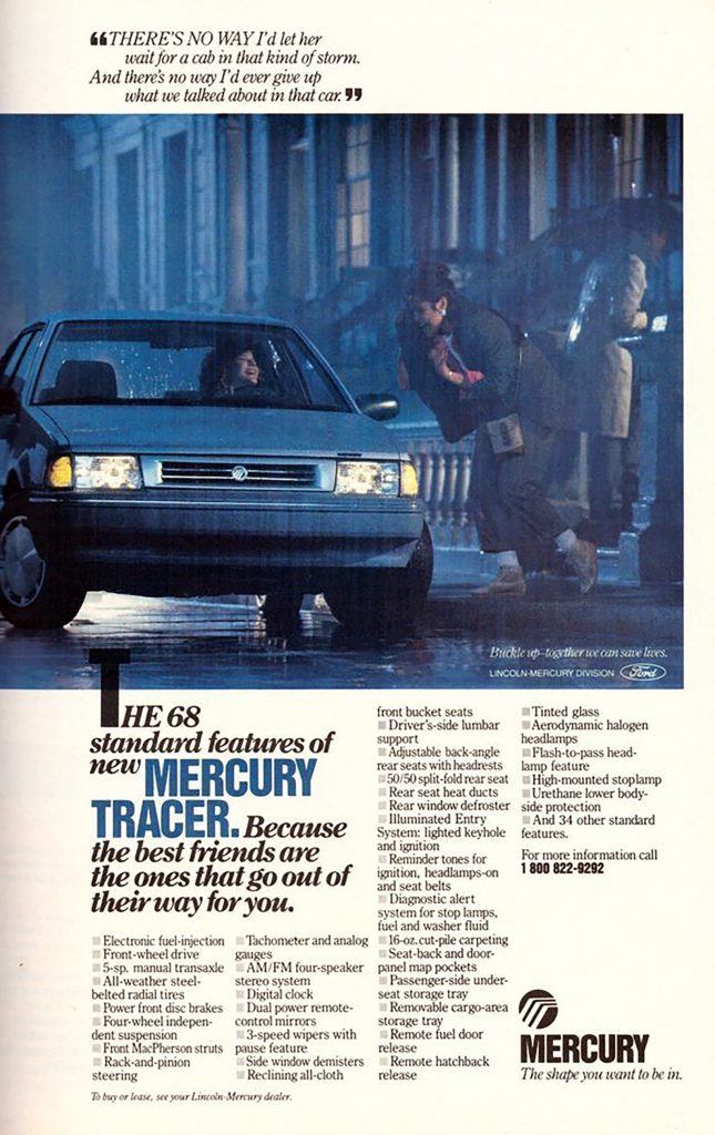 1987 Mercury Tracer ad