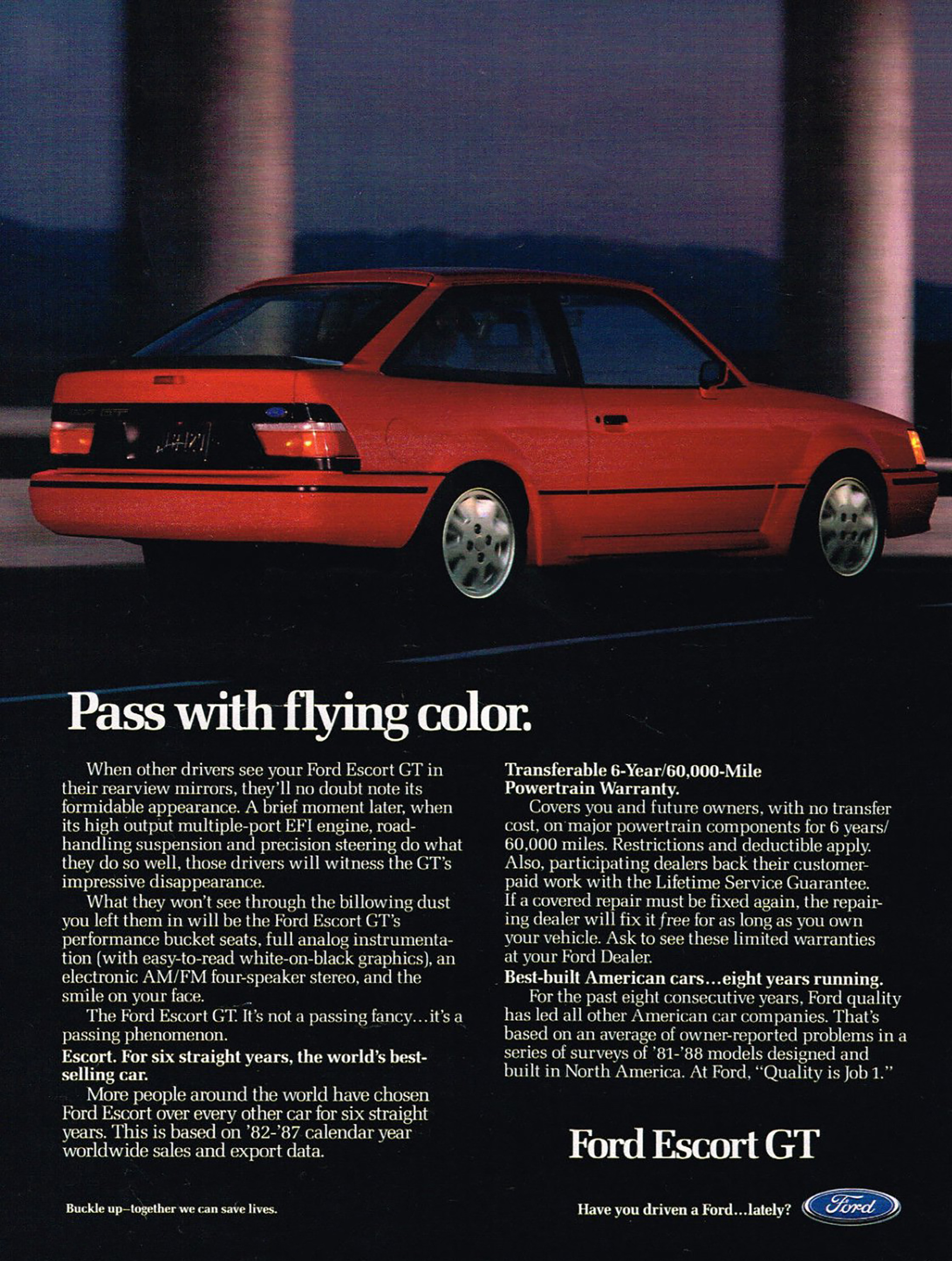 1989 Ford Escort GT Ad