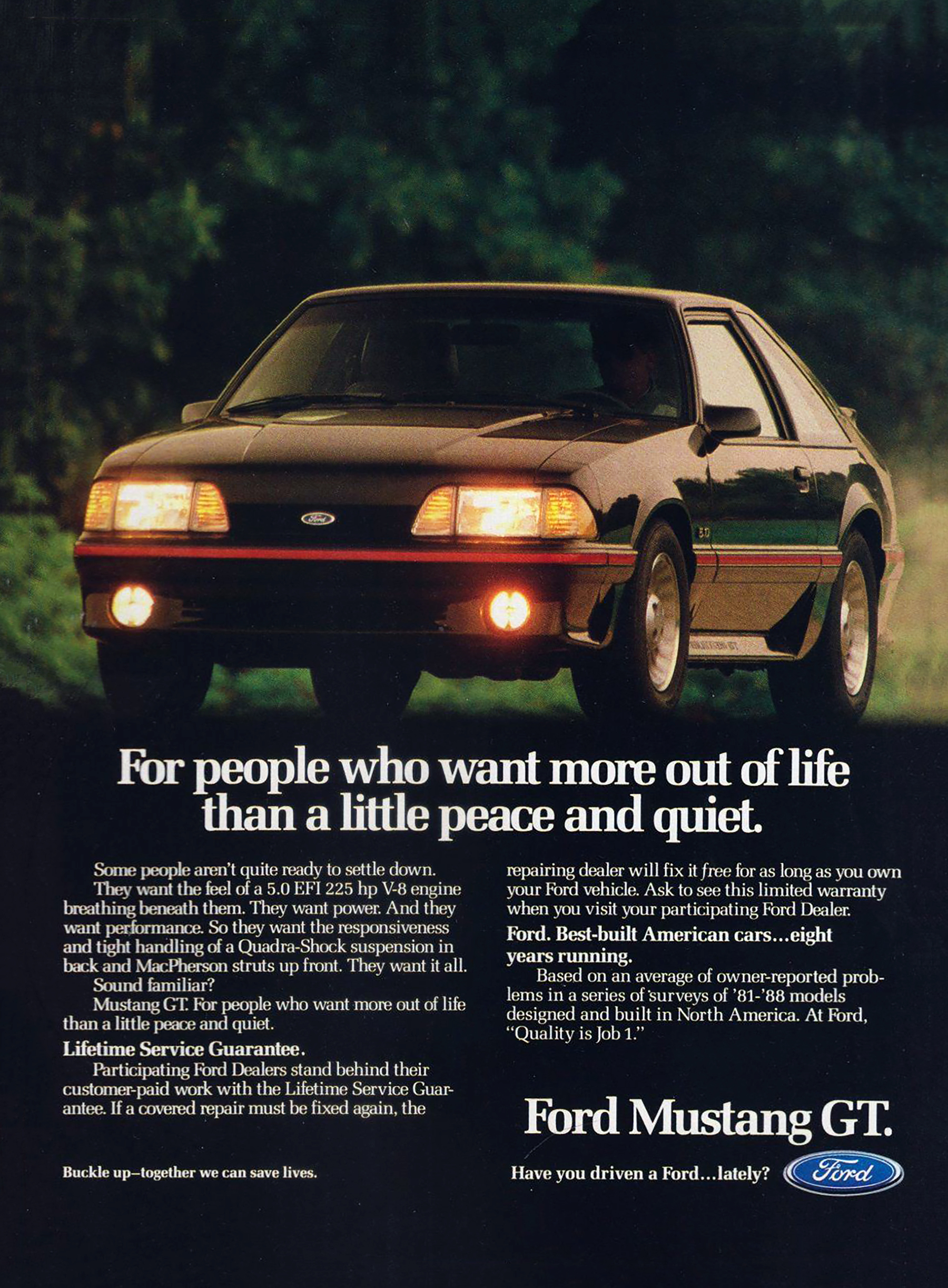 1989 Ford Mustang GT Ad