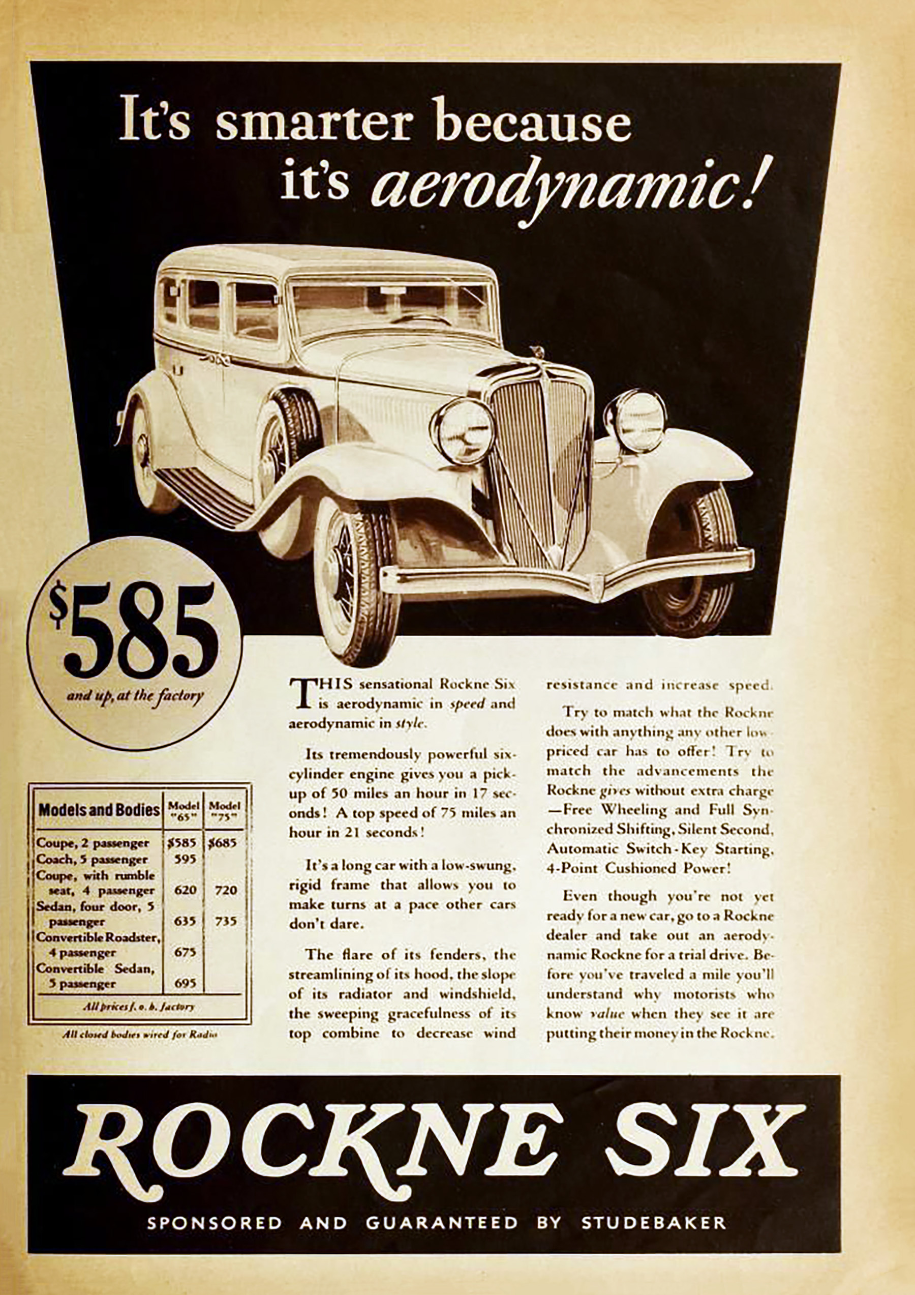 1932 Rockne Ad