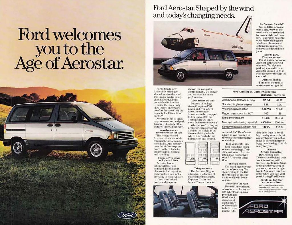 1986 Ford Aerostar Ad