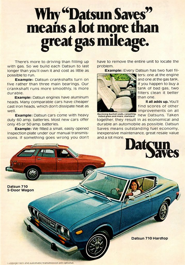 1976 Datsun 710 Ad, 710 Hardtop