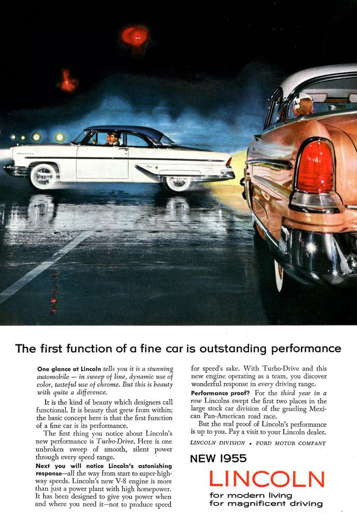 1955 Lincoln Ad