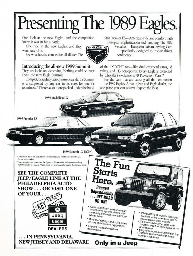 1989 Eagle Dealer Ad 