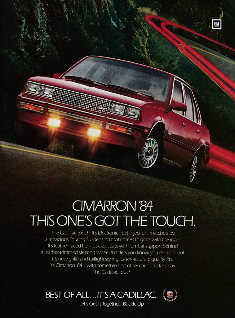 1984 Cadillac Cimarron Ad 