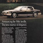 1986 Cadillac Seville Ad
