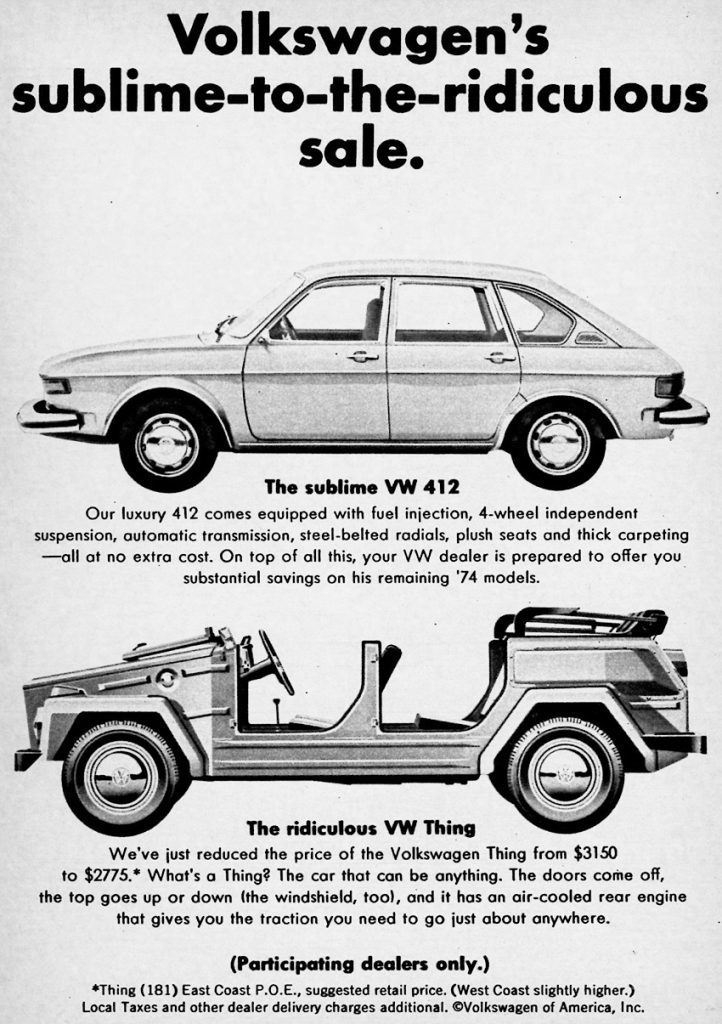 1975 Volkswagen Thing Ad