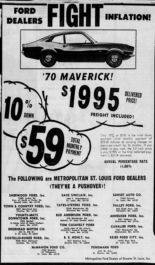 1970 Ford Dealer Ad, Newspaper, 