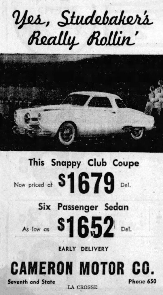 1950 Studebaker Dealer Ad