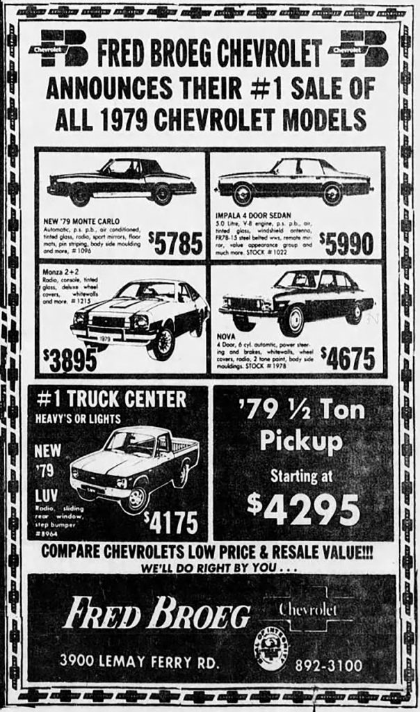1979 Chevrolet, Dealer Ad