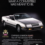 1988 Chrysler LeBaron Ad