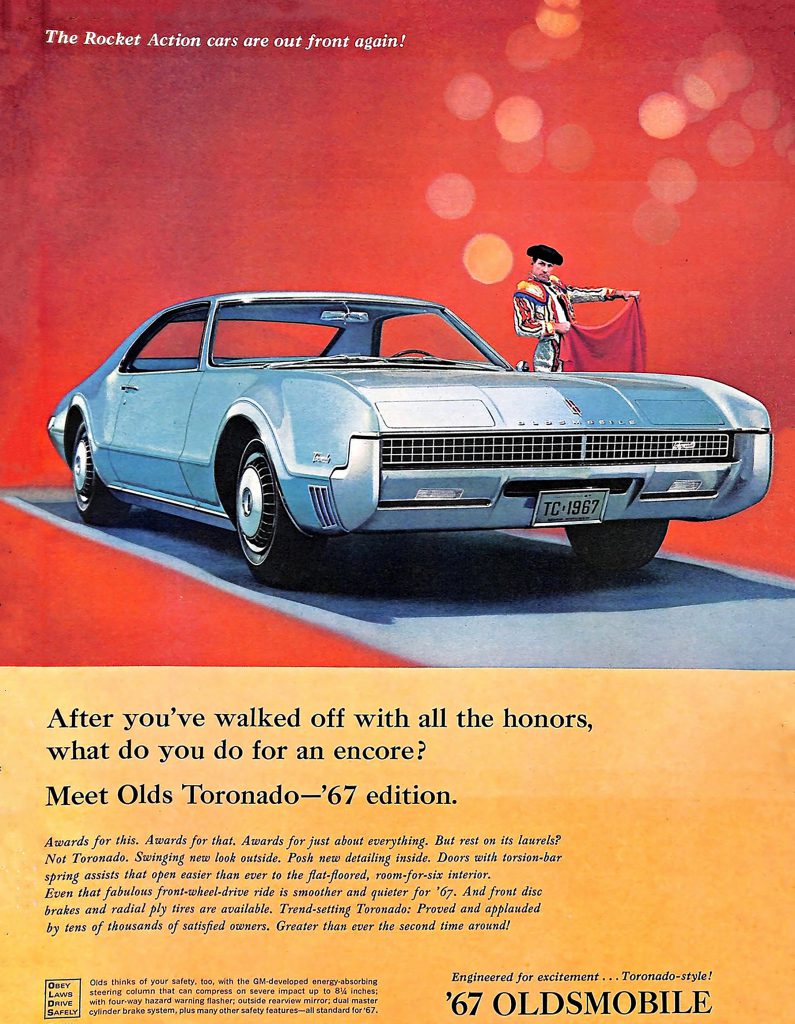 1967 Oldsmobile Toronado Ad