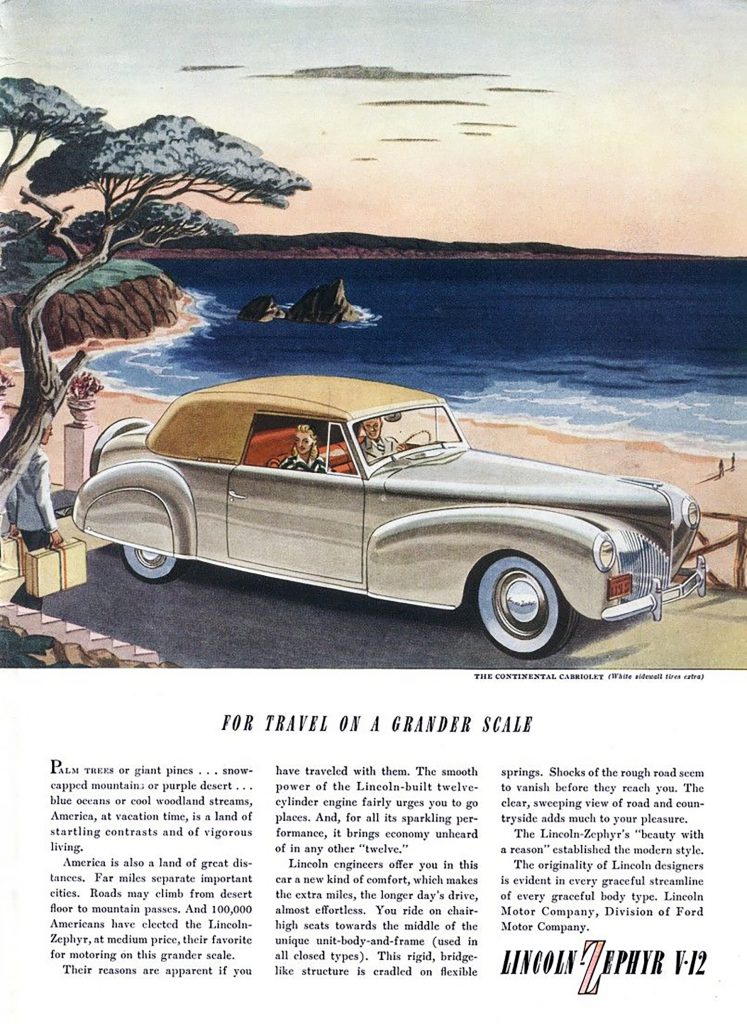 1940 Lincoln Zephyr Ad 